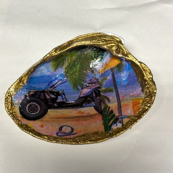 Hand Crafted beach jeep Shell Trinket Dish - Picture 2 of 7